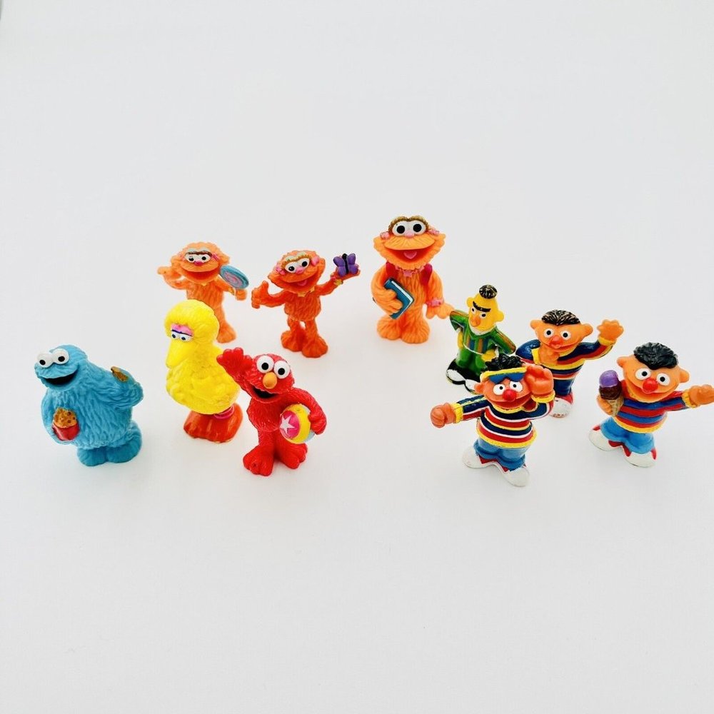 Vintage Sesame Street PVC Cake Topper Figures Lot Of 9